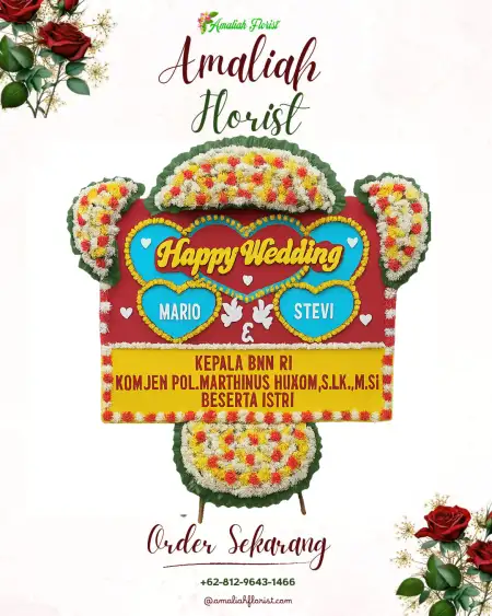 Papan Bunga Pernikahan Ujung